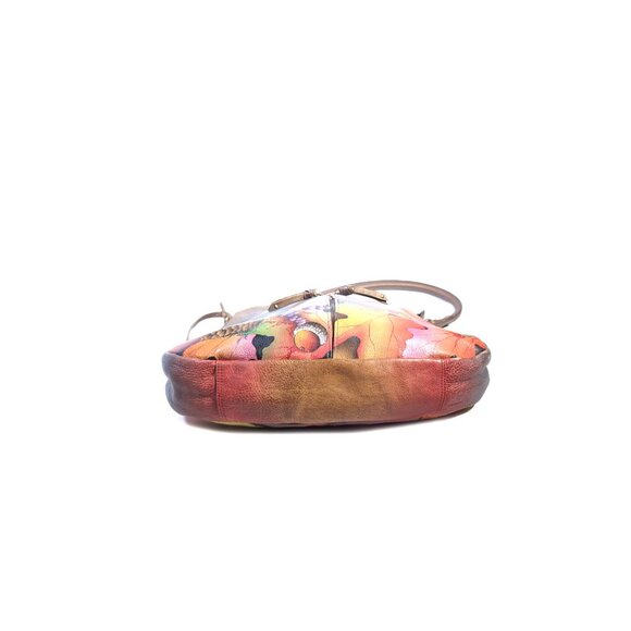 Anuschka Bags Fall Hand Painted Leather Organizer Shoulder Purse - Picture 12 of 12